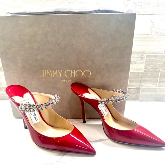 Jimmy Choo Shoes - Jimmy Choo Bing 100 Red 4” heels patent leather New